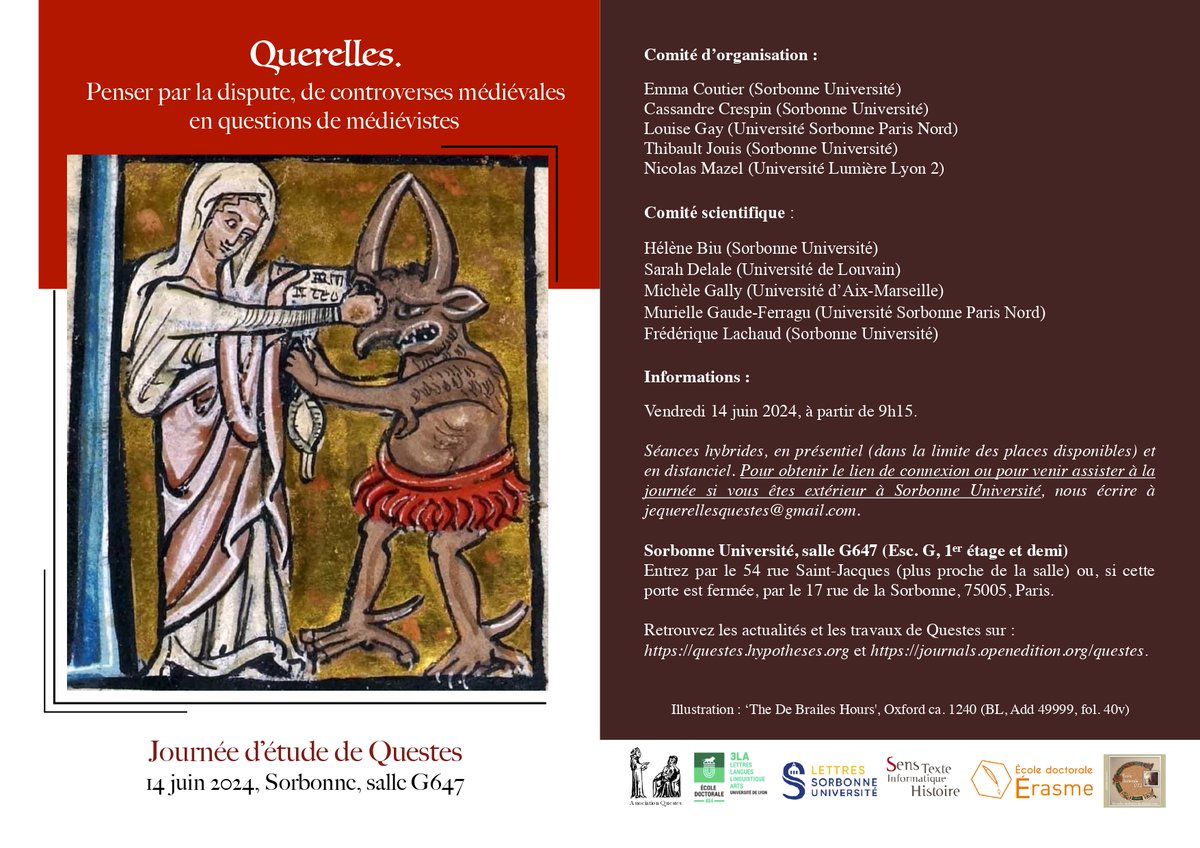 Questes_jcma's tweet photo. La JE de Questes est bientôt là !! 🥳 Il reste encore un peu de temps aux auditeurs extérieurs de la Sorbonne pour s'inscrire ! https://t.co/7fU9FR168p