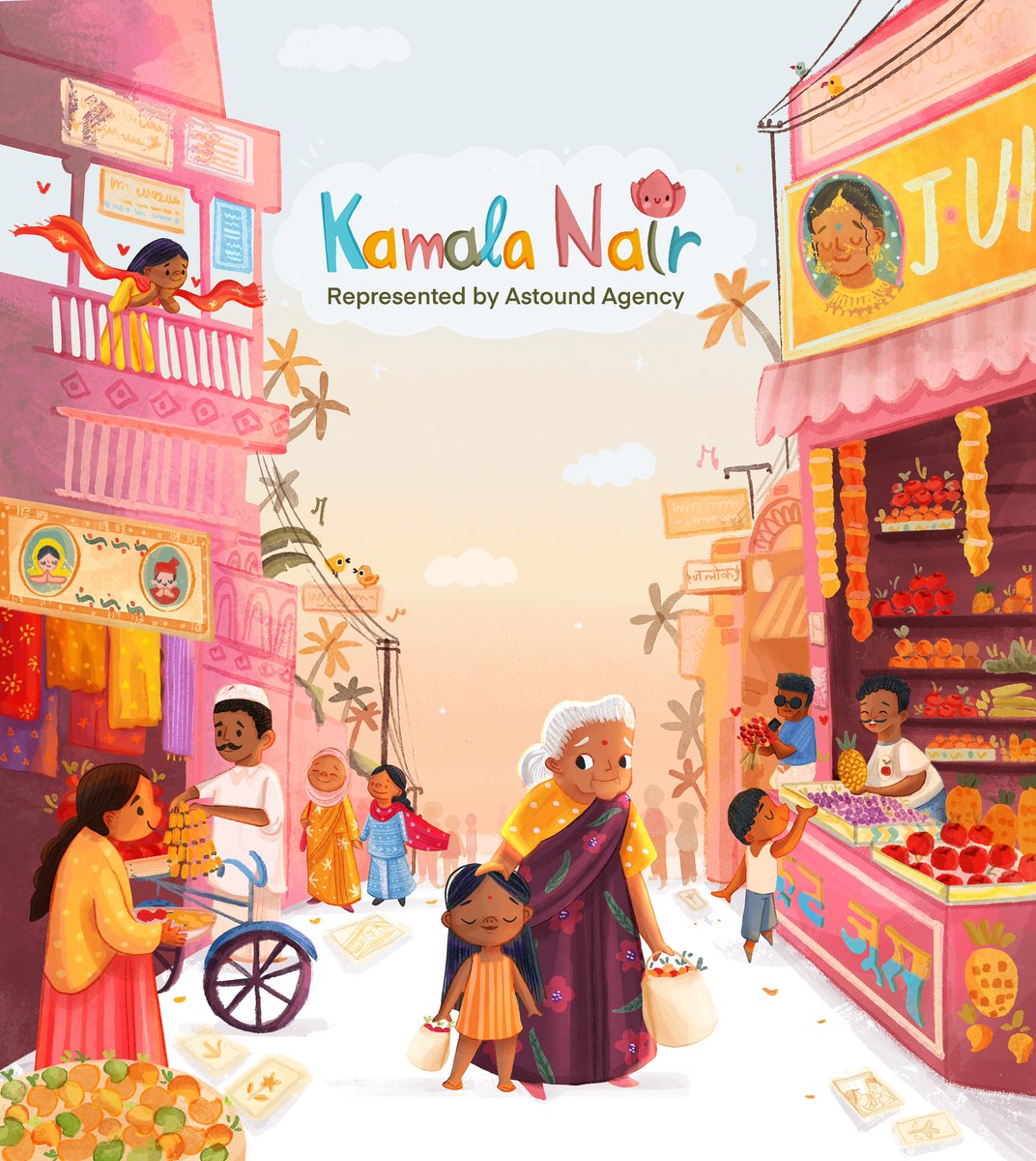 A little late to #kidlitpostcard day! But here is an artwork from “A Bindi Can Be..” written by @suma_subramaniam published by @kidscanpress @astoundusagency 
kamalanairart.com