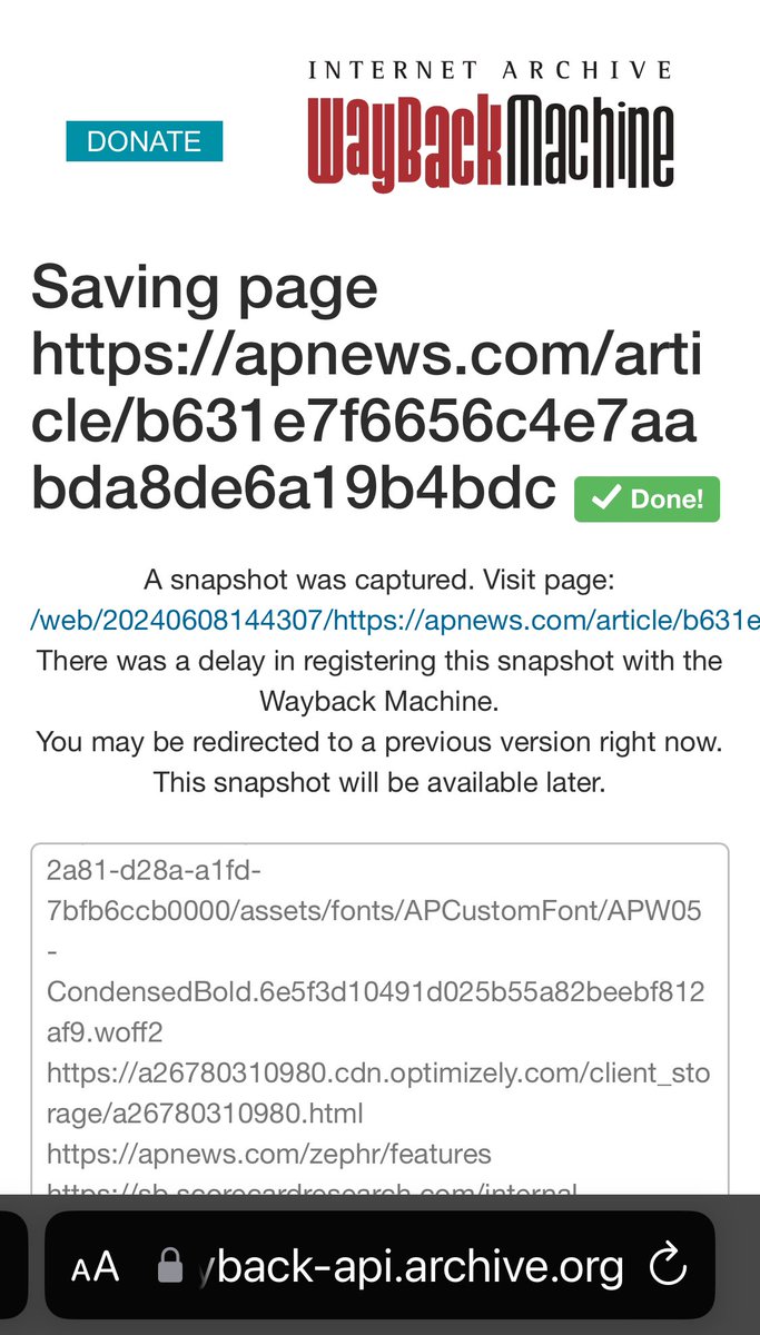 thecatsmerrow's tweet photo. @TruthierT @USMiniTru @AP 🤣😂
It wasn’t edited.
A user archived (saved) the first article in October 2023.
I archived it again now.
Lolz now you can claim it was also “edited today”.
#IdiotsRule https://t.co/VoAF8XWmDI