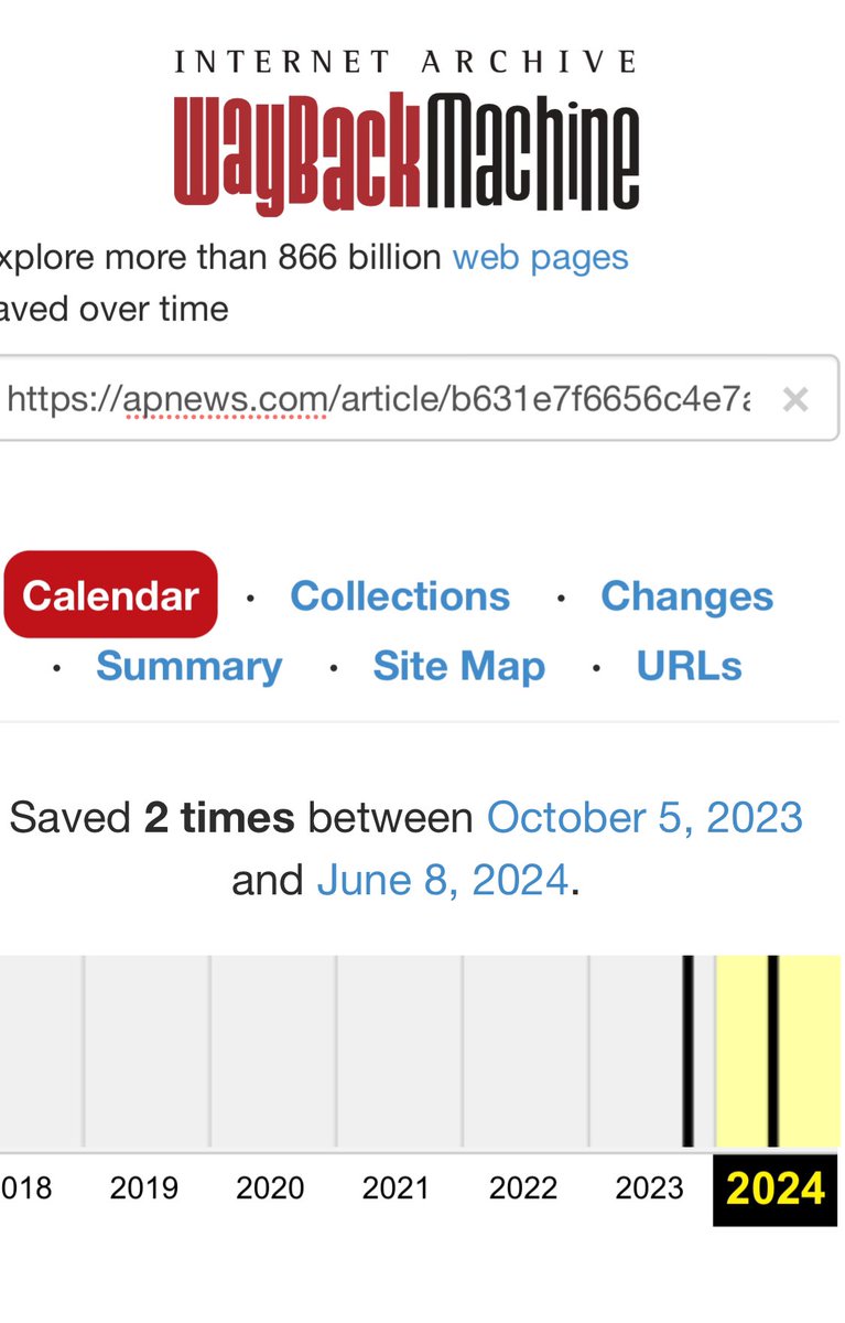 thecatsmerrow's tweet photo. @TruthierT @USMiniTru @AP 🤣😂
It wasn’t edited.
A user archived (saved) the first article in October 2023.
I archived it again now.
Lolz now you can claim it was also “edited today”.
#IdiotsRule https://t.co/VoAF8XWmDI