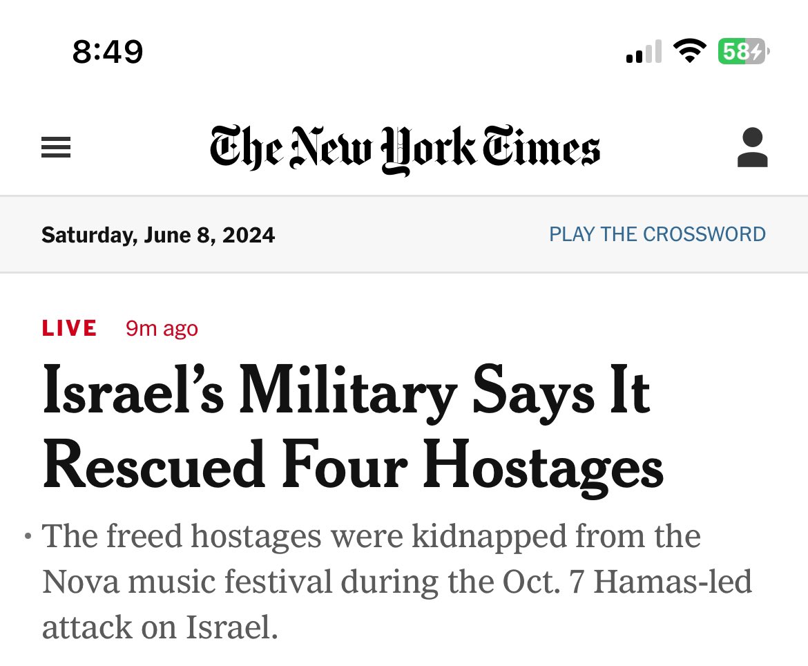 danpjsheehan's tweet photo. Over 200 Palestinians killed. Over 400 wounded. 

Every major western news outlet leading with the 4 rescued Israeli hostages. 

Some homepages not even mentioning the Palestinian dead. https://t.co/a7r60dYgRC