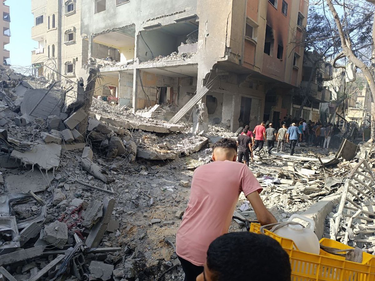 Part of the massive destruction in the Nuseirat camp in the central Gaza Strip has been caused by Israel's massacre and unprecedented bombing.