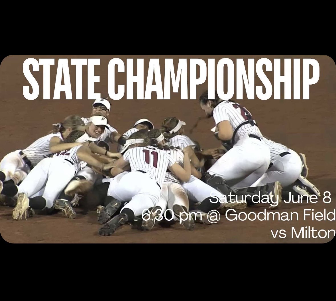 We are in the state championship tonight!!! 6:30 at Goodman field…Go Red Devils!!❤️🖤@BanditsFreeland @BHS_softballl <a href="/CMUSoftball/">CMU Softball</a> <a href="/McCallSalmon/">McCall Salmon</a>
