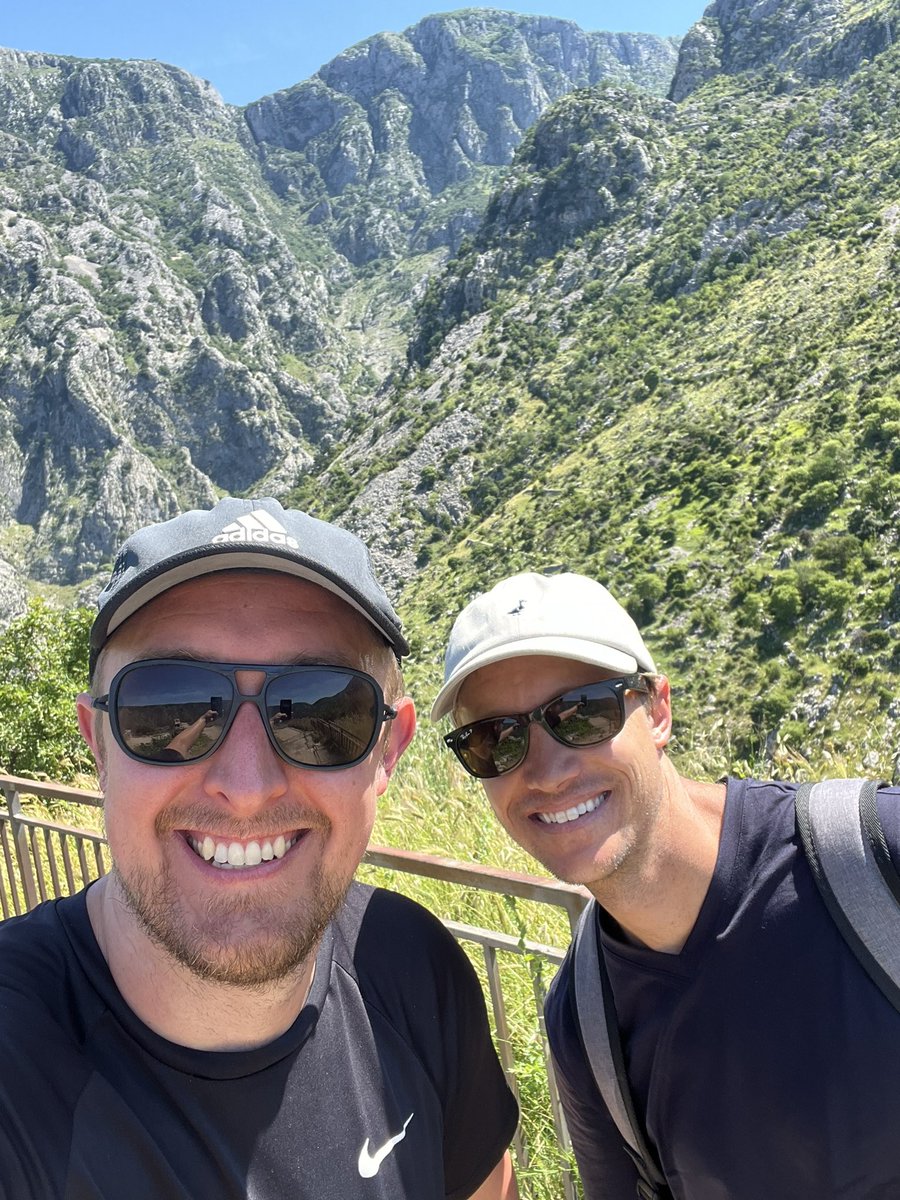 dannyday15's tweet photo. Great seeing this guy here in Montenegro! Met 16 years ago on first day of preseason at Redlands. Thankful to meet up with them on their road trip through the Balkans! https://t.co/BpqgYGhrVT