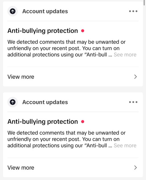 Tiktok said "hey man, theyre eviscerating you in the comments... maybe turn on the little bitch baby