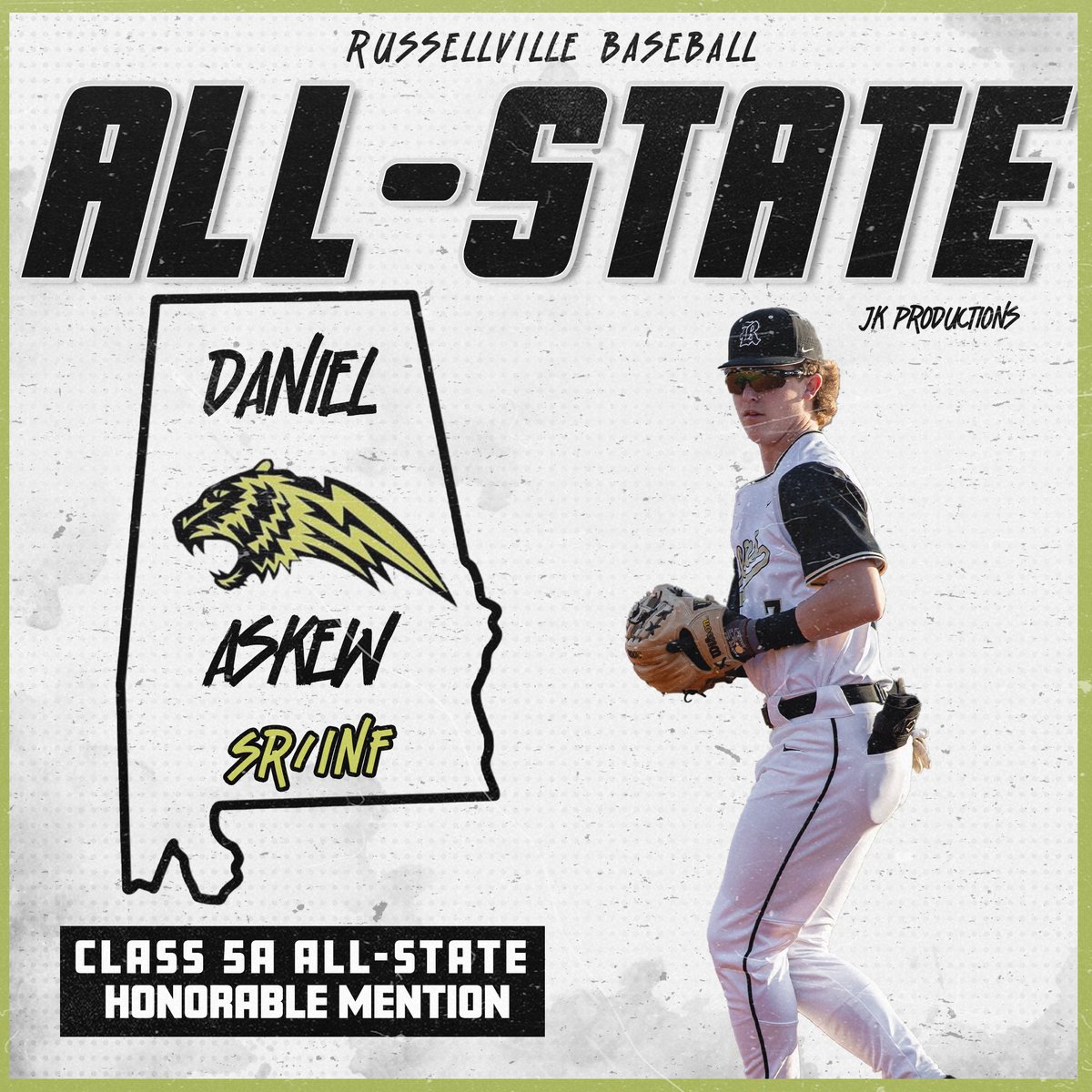 Congratulations to these Golden Tiger Baseball Players for making the Class 5A All-State Team. 

First Team All-State 
Brandt Cummings-INF
Neyland Baker-DH

Second Team All-State 
Cayden Johns-UTL

Honorable Mention All-State 
Daniel Askew-INF