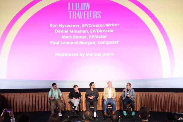 teachergirl00's tweet photo. #MarcusJones, #RonNyswaner, #MattBomer, #DanielMinahan, and #PaulLeonardMorgan at the IndieWire and Paramount+ ‘Consider This FYC’ Event at Studio 10 on June 8, 2024 in Los Angeles, California (📸: Getty Images) https://t.co/m7K1k76rhD