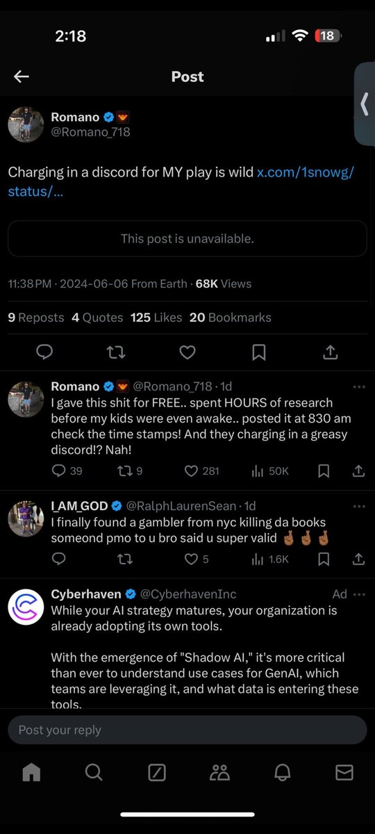 MarkMadd3n's tweet photo. @Romano_718 If charged from the beginning repect. But it's when said this few days ago which makes now not a good look. So imma head out bruh https://t.co/parB9XJOpi