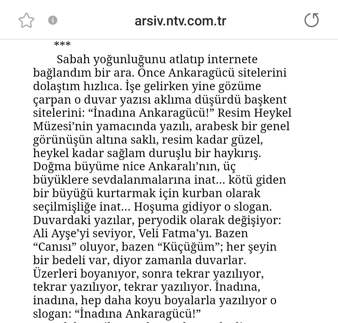 caki1910's tweet photo. Çok eski bir köşe yazısıdır. Okuduğumda çok hoşuma gitmişti Ankaragücü düşünce yine aklıma geldi. Sizin için buldum.
#inadina #Ankaragücü https://t.co/56xhID8m4D