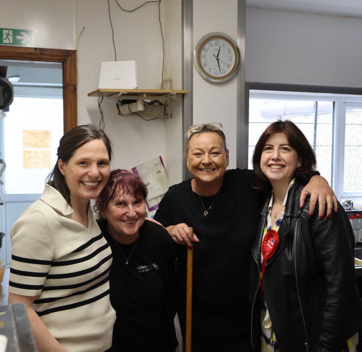 sarahsmithlab's tweet photo. Today I took @LucyMPowell to the fab Gobbiners cafe in Oswaldtwistle.  As well as enjoying a sausage teacake it was great to chat with the women running the business. 
They’ve been hit hard by the Cost of living crisis and need a gvrnment that will fight for them #labsmallbizsat https://t.co/QE4cKMS4SX