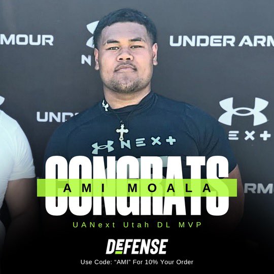 Defense Drinks (@defensedrinks) on Twitter photo Congratulations to Ami Moala
Defense Drinks Athlete and DL MVP in Utah
Use code “AMI” for 10% off on your order of defense drinks today
<a href="/AmiMoala56/">VILIAMI MOALA</a> Congratulations to Ami Moala
Defense Drinks Athlete and DL MVP in Utah
Use code “AMI” for 10% off on your order of defense drinks today
<a href="/AmiMoala56/">VILIAMI MOALA</a>