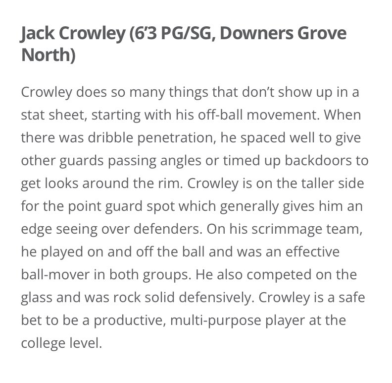 Jack Crowley (@crowleyjack11) on Twitter photo Thank you <a href="/ILHoopProspects/">Illinois Hoop Prospects</a> for the great showcase and write up! <a href="/DGNHoops/">JT</a> <a href="/BreakawayBball/">Breakaway Basketball</a> Thank you <a href="/ILHoopProspects/">Illinois Hoop Prospects</a> for the great showcase and write up! <a href="/DGNHoops/">JT</a> <a href="/BreakawayBball/">Breakaway Basketball</a>