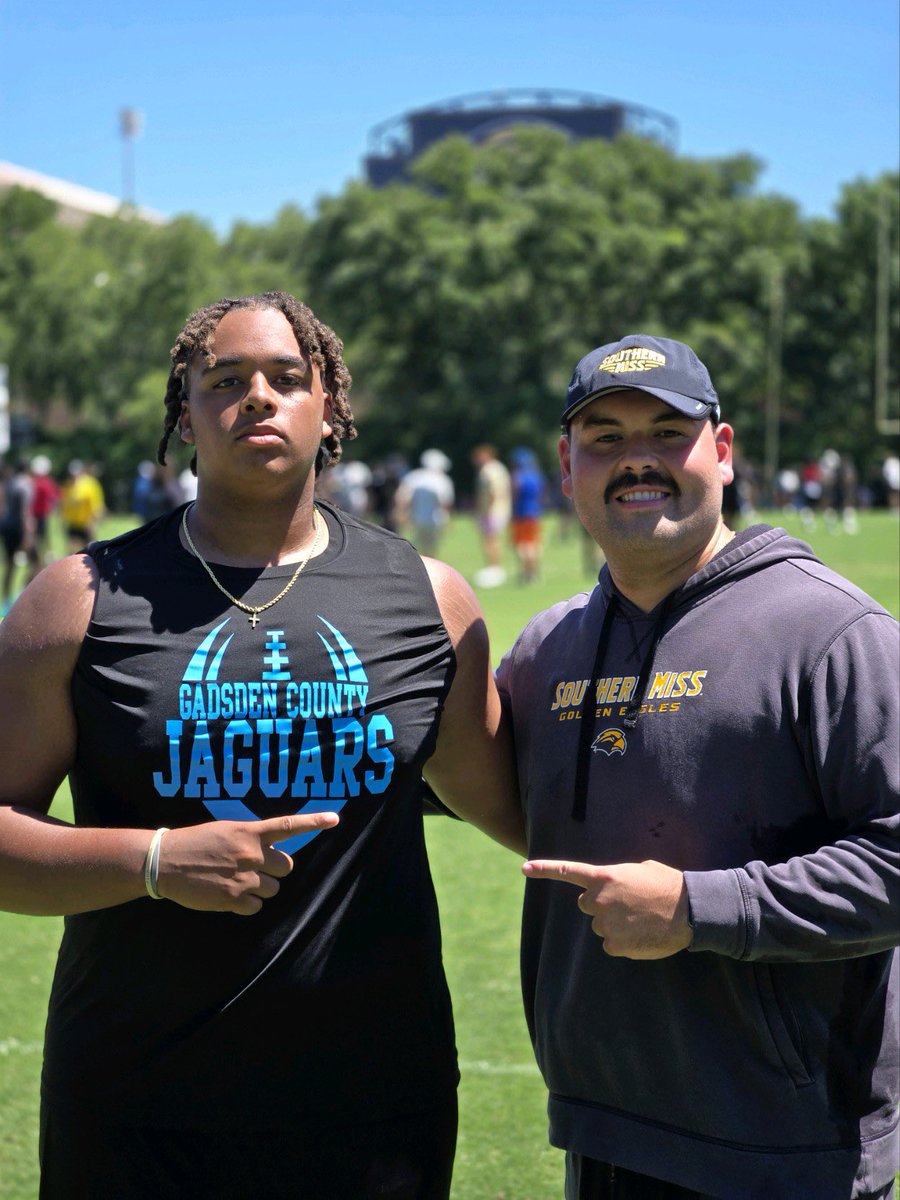 Austin1Powell's tweet image. Thank you for the camp invite, i learned a lot today and continued to dominate!! @coach_thomas70 @TylerHobbs__ @CoachDora_ @SouthernMissFB @RussellEllingt4 @mcgriff_tyrone @CoachHattenJr