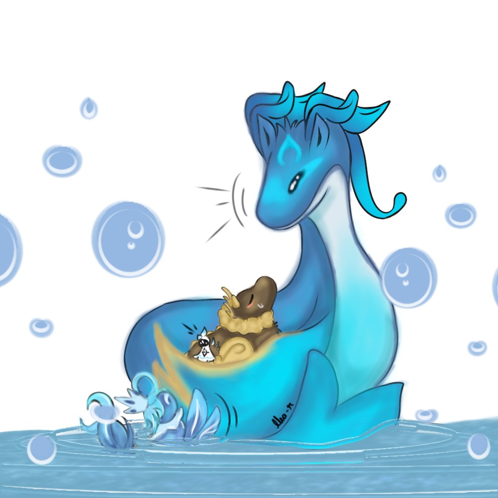 _elea_r_'s tweet photo. Dragon neuvi and little Furinaaaaa and wisp venti and dragon zhongli! #GENSHINIMPACT #fanart https://t.co/HITjwTIdLm