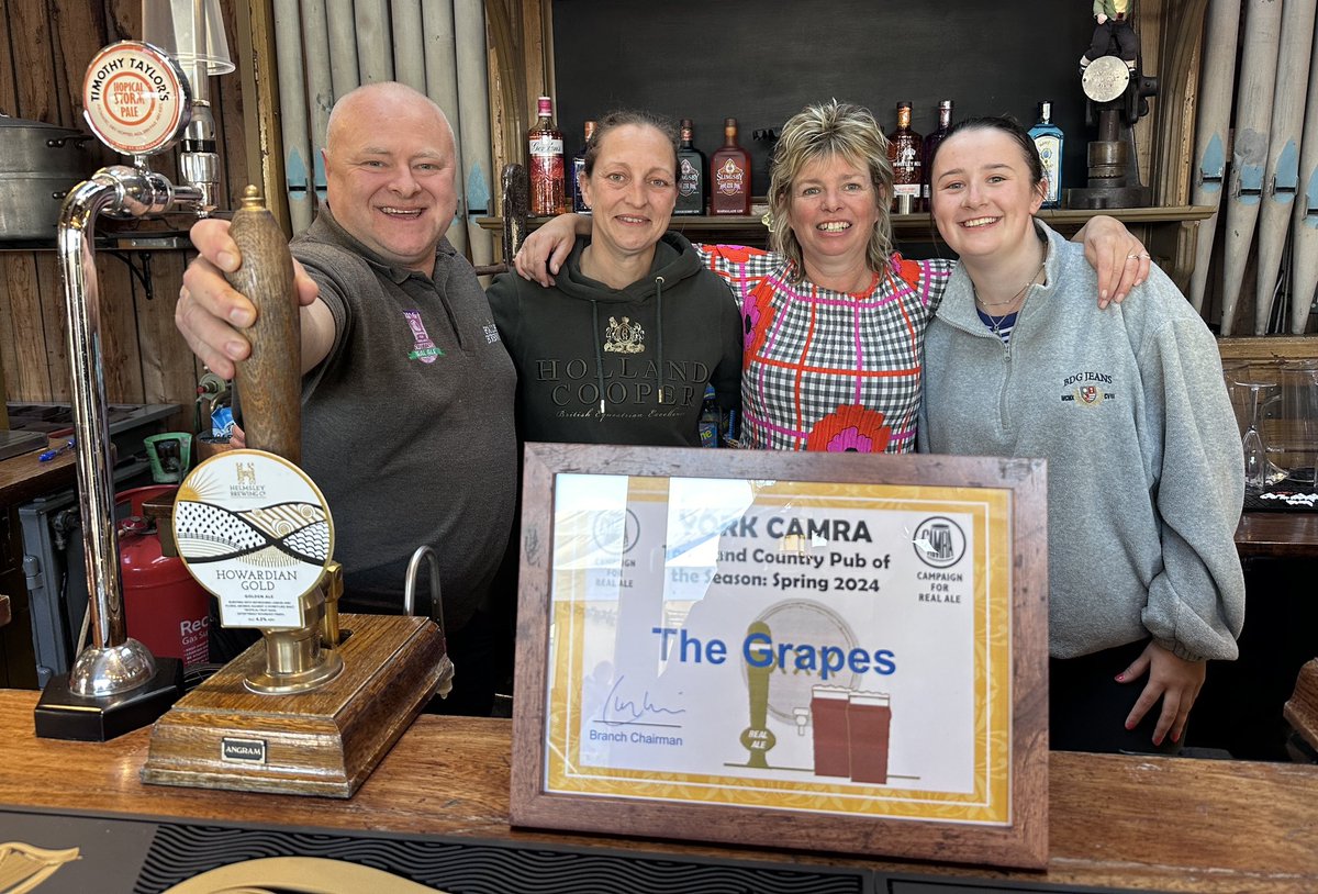 Victoria Wells (@professorpubuk) on Twitter photo Great to be at the <a href="/YorkCAMRA/">York CAMRA</a> country pub of the season award to the <a href="/grapesslingsby/">The Grapes Inn</a> this evening! #pub Great to be at the <a href="/YorkCAMRA/">York CAMRA</a> country pub of the season award to the <a href="/grapesslingsby/">The Grapes Inn</a> this evening! #pub