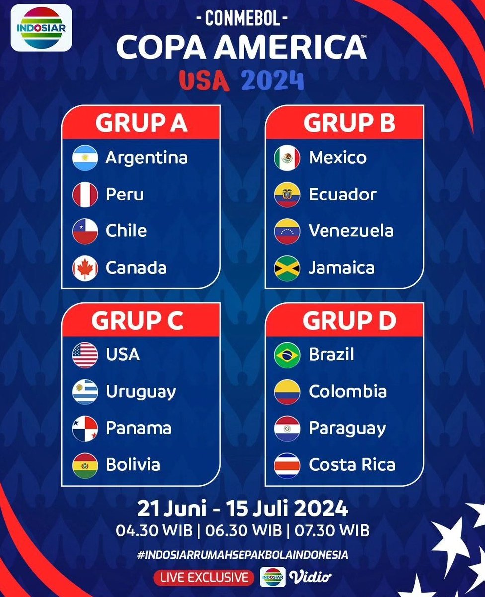 SiaranBolaLive's tweet photo. Countdown ⏳️

7 Hari Lagi!! #EURO2024 di MNC Group

13 Hari Lagi #CopaAmerica2024 di Indosiar! https://t.co/e3kR2R9V3c