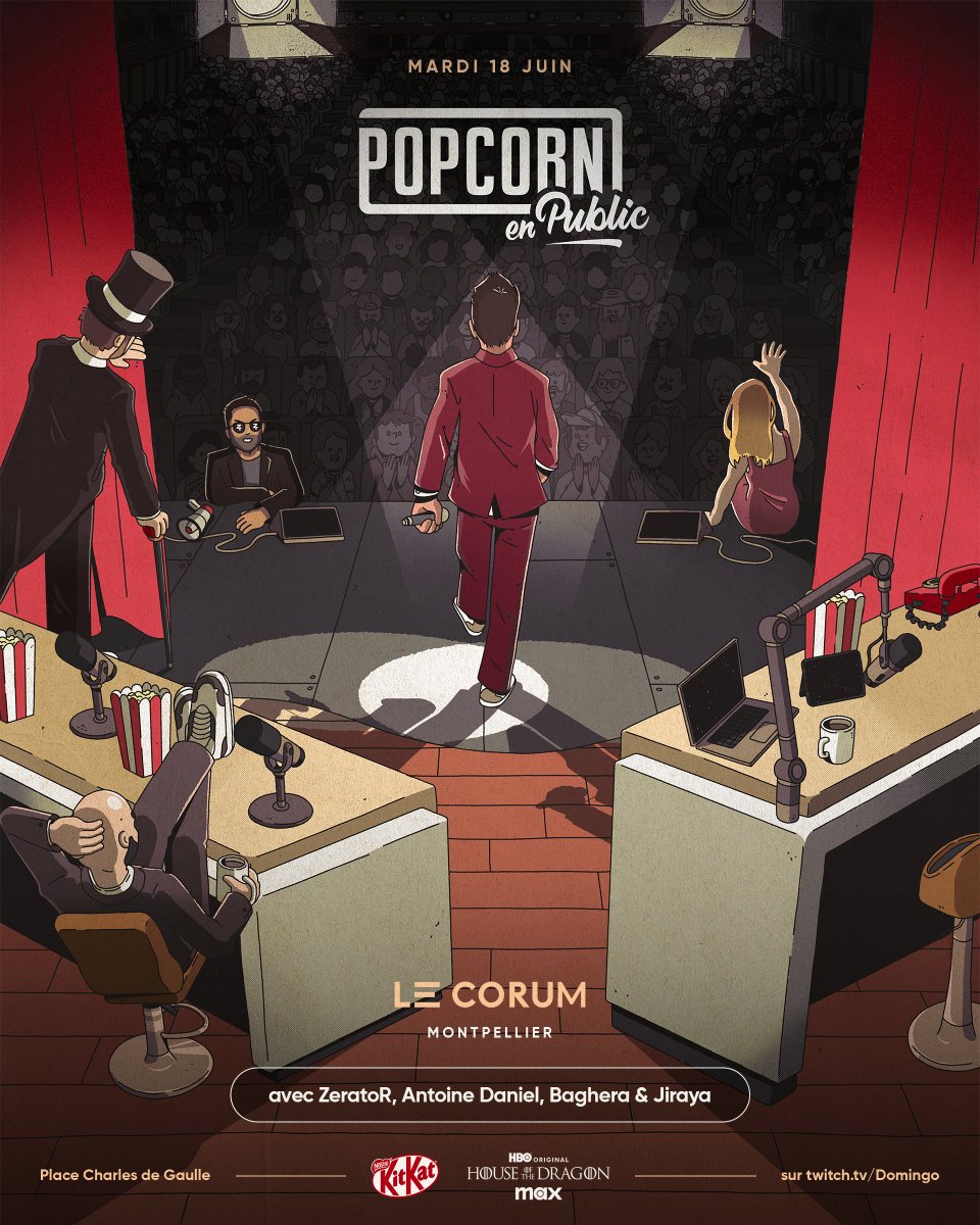 PopcornTalkshow's tweet image. Popcorn débarque à Montpellier le 18 juin ! Ouverture de la billetterie lundi à 20h ⏳
