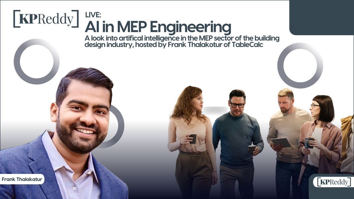 Is AI in MEP not meeting expectations?🤔 Come, let's explore! 

Join Frank Thalakotur &amp; <a href="/jeff_echols/">Jeff Echols - Human Connection in the Age of AI</a> in our forthcoming webinar, where we'll discuss the present scenario, potential, and perils. Be the catalyst of change! 🧠🏗️ 

Book your spot ➡️ buff.ly/3XekjOi