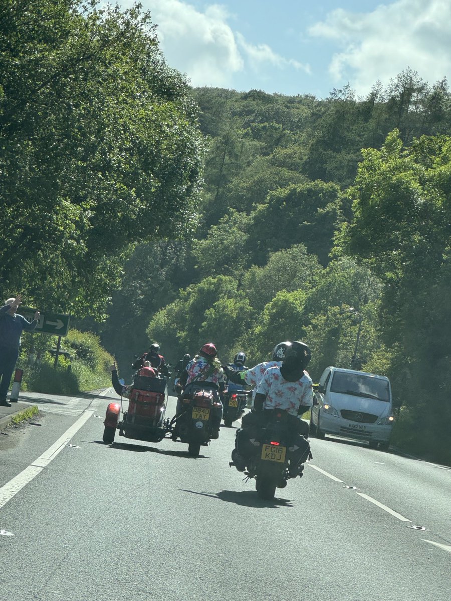 Ange_Gums's tweet photo. Lovely to see all the bikes for Dave day! #daveday #hairybikers https://t.co/93Bx2nv19z