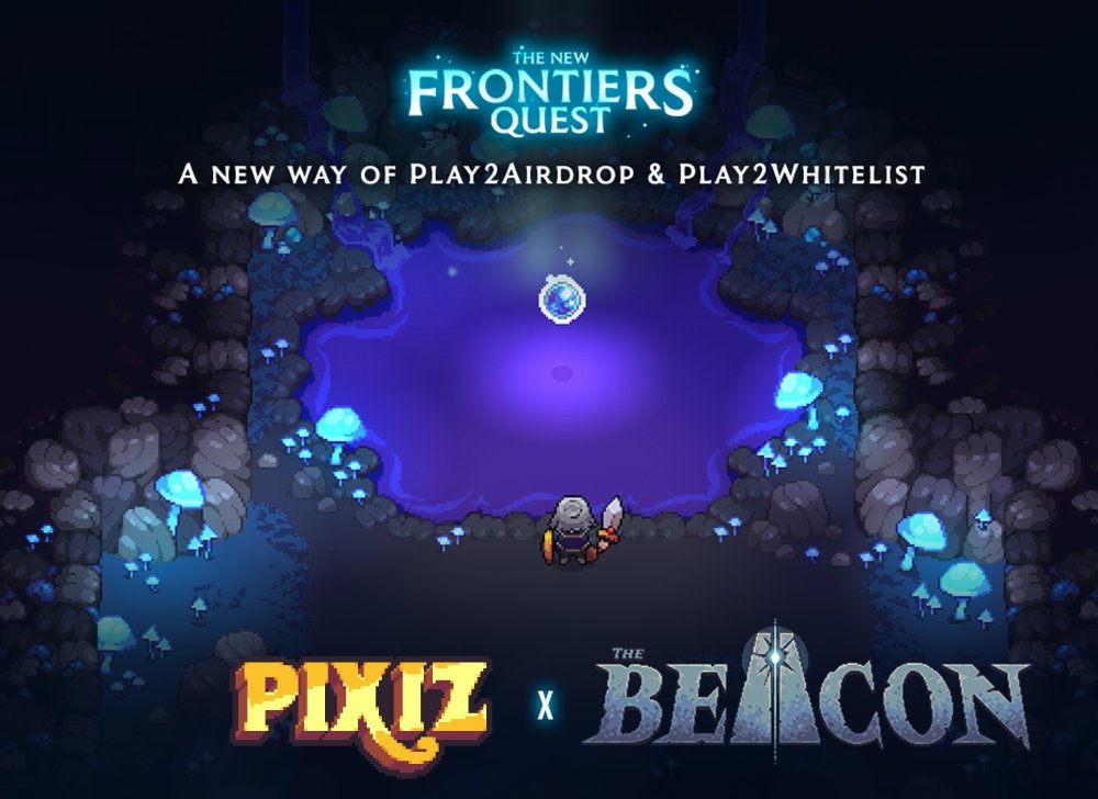 We're excited to announce a giveaway in collaboration with <a href="/The_Beacon_GG/">The Beacon</a> to kick off The New Frontiers Quest on June 10th for 10x Writ of Passage WL Spots! 🎁

HOW TO ENTER 
✅ RT + Like
✅ Follow <a href="/playpixiz/">Pixiz</a> &amp; <a href="/The_Beacon_GG/">The Beacon</a> 
✅ Tag a friend

More info👇
shell-whip-bf9.notion.site/The-New-Fronti…
