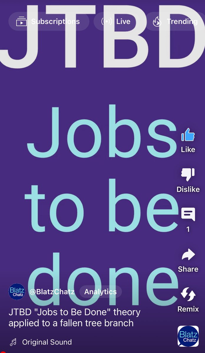 JTBD "Jobs to Be Done" theory applied to a fallen tree branch

 youtube.com/shorts/V3d_iZa… via <a href="/YouTube/">YouTube</a>