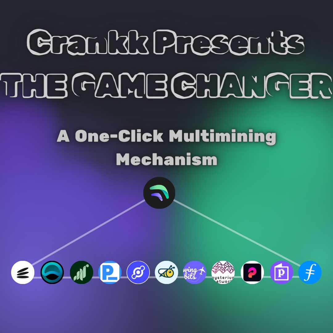 🚀 Crankksters, it’s time to evolve. We're introducing a Multimining mechanism that changes the game FOREVER! 

Follow through with us in the upcoming days to understand and learn how you're network participation can turn into something Mind-Blowing! 
Let's CRANKK IT UP!
#DePIN‌‌
