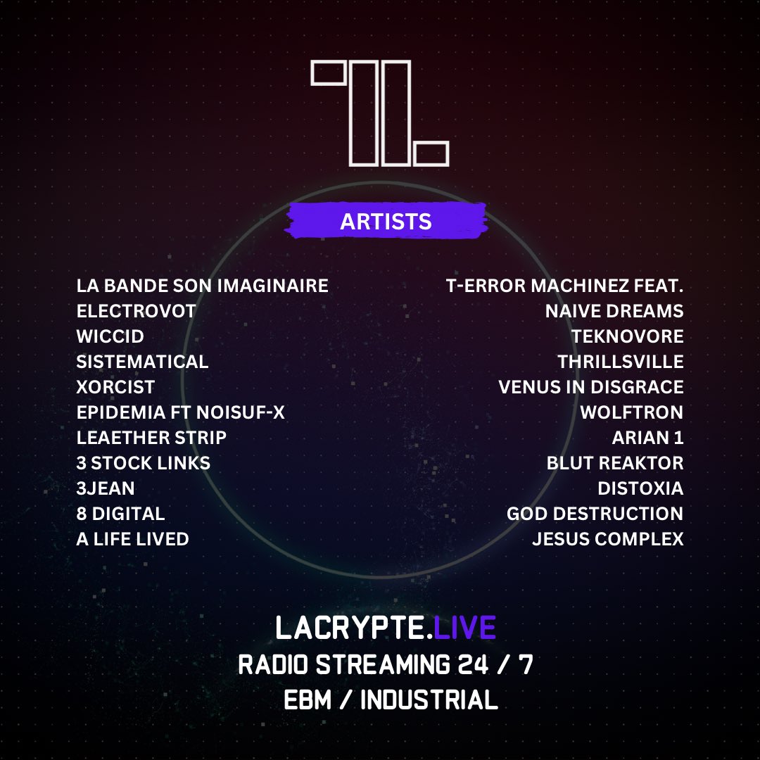 La Crypte - EBM & Industiral Music Radio tweet media