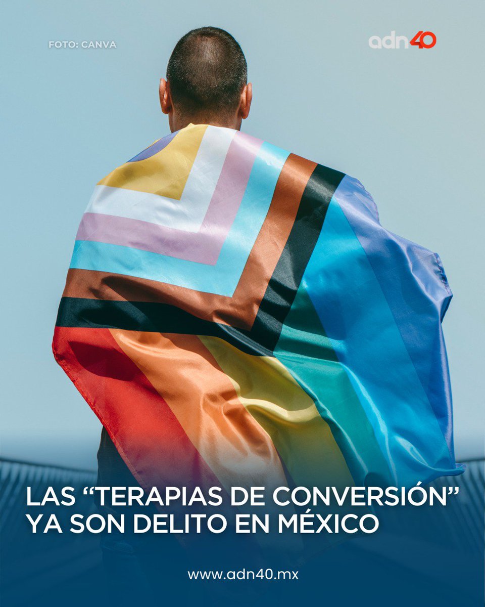 adnnoticiasmx's tweet image. 🔺 A partir de este 8 de junio entran en vigor las reformas al Código Penal Federal y a la Ley General de Salud que prohíben las “terapias de conversión” o #ECOSIG