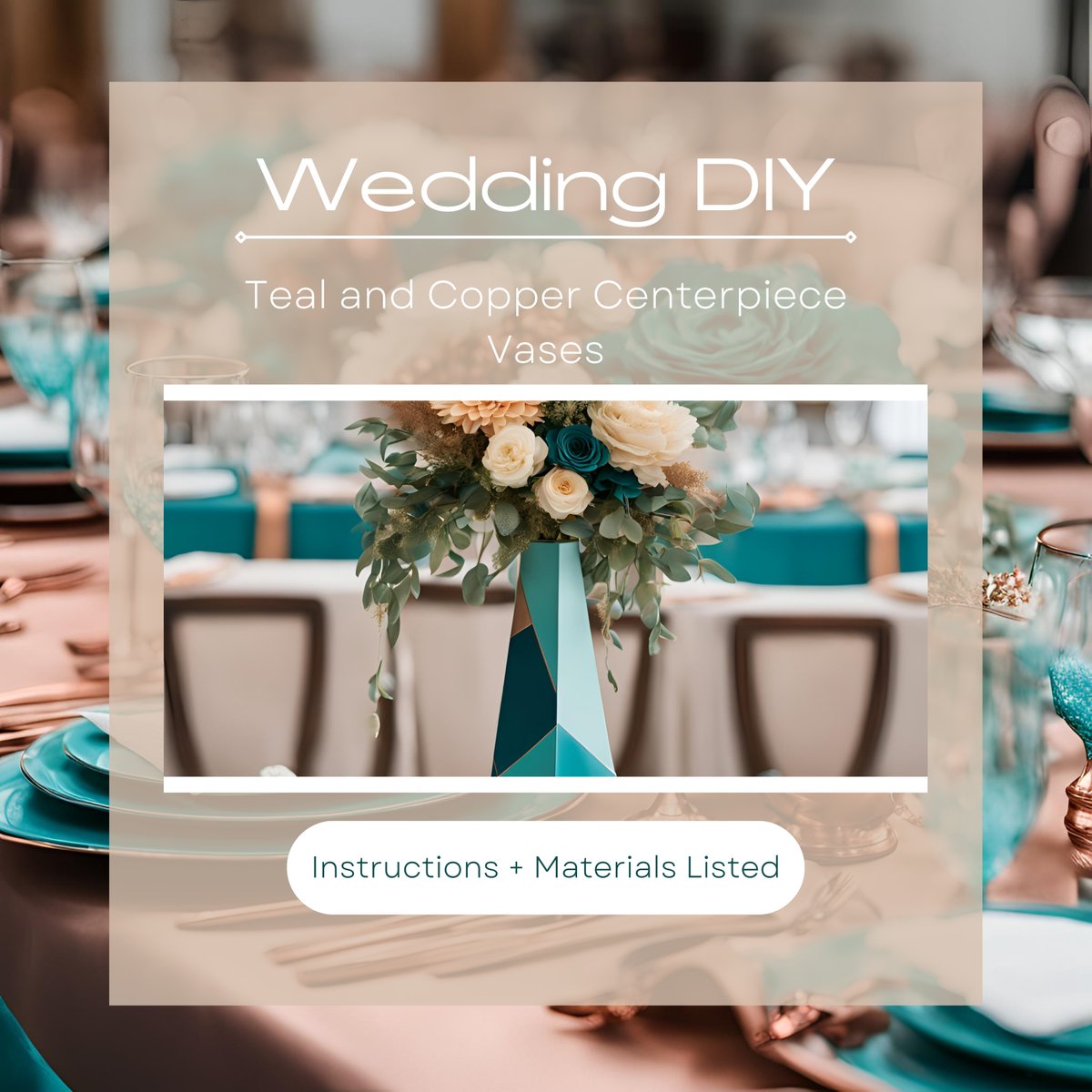 LulubellDigital's tweet photo. DIY Teal and Copper Centerpiece Vases
Add a personal touch to your wedding decor with these DIY teal and copper centerpiece vases. https://t.co/bEMjELVyAK #diywedding #tealandcopperwedding #weddingdecor #bridalguide #elegantweddings #diyweddingdecor #weddingplanning https://t.co/kKXxtJsTLq