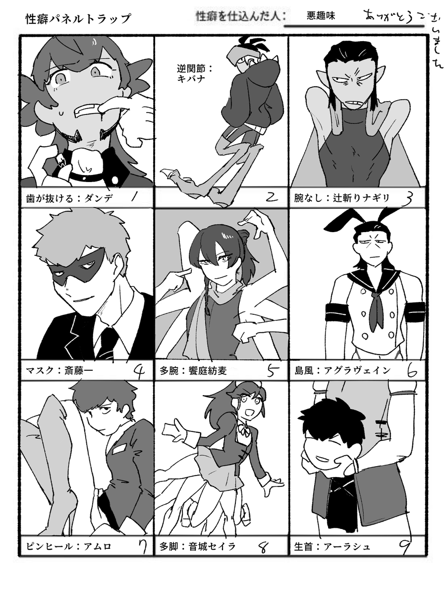 #性癖パネルトラップ
かきました!ありがとうございました! 