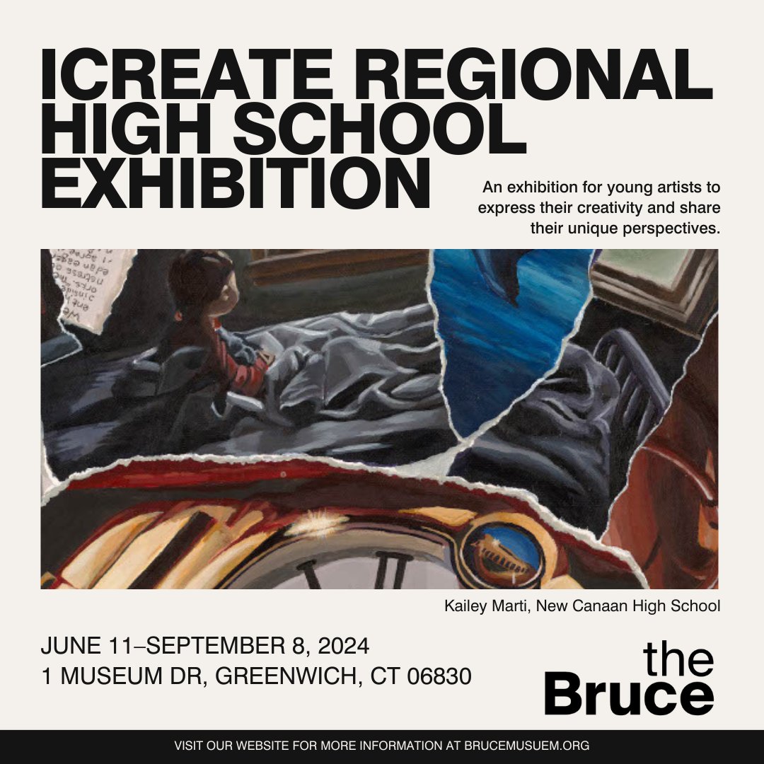 thebrucemuseum's tweet photo. iCreate 2024 opening Tuesday, June 11, 2024 at the Bruce Museum!
#HighSchoolArt #NewCanaanHS #CTArt #NYArt #NJArt
https://t.co/DikAs9rZEJ https://t.co/rdYyK2TIEu
