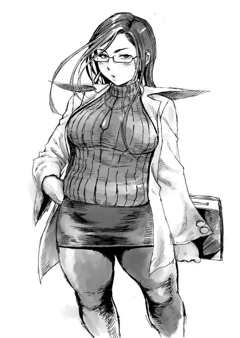 いつ描いたモノか忘れたけど、水無月響子先生。 