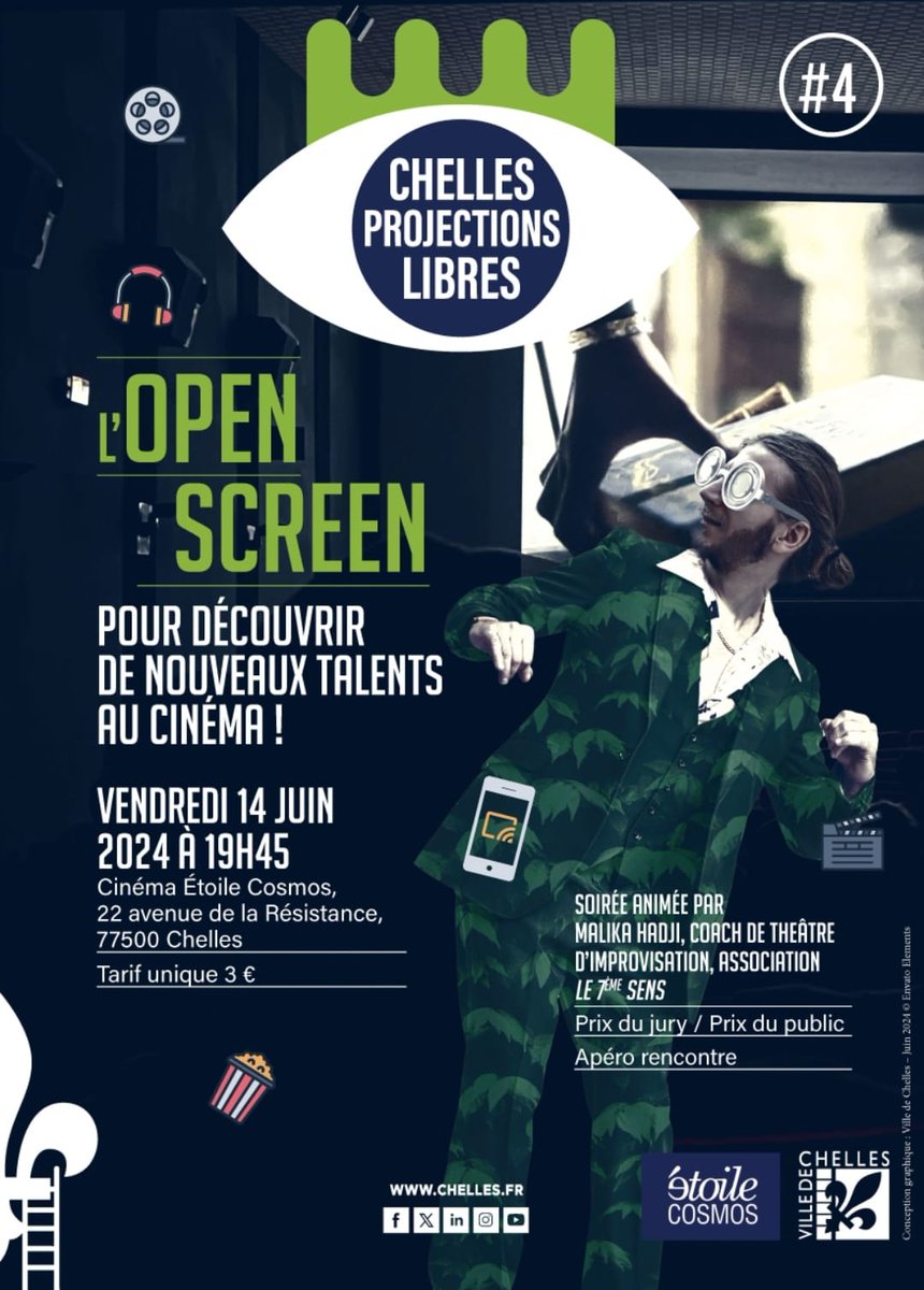 Notre court métrage "RÊVE D'ARTISTE" sera projeté le vendredi 14 juin au Cinéma Étoile Cosmos à Chelles (77) ! cinema-cosmos-chelles.fr/evenement/2146…