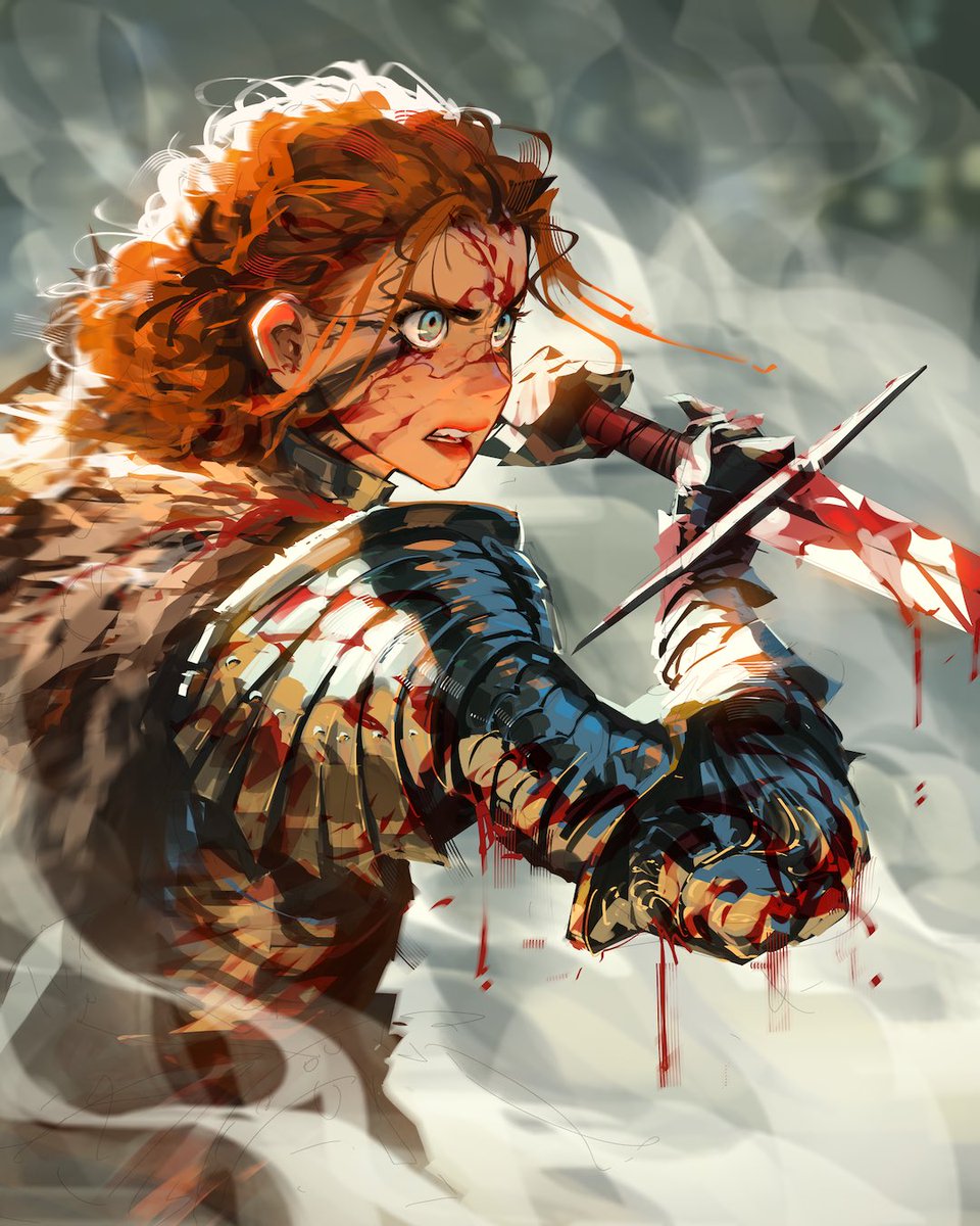 Taking the skull of her enemy 😃 #digitalart