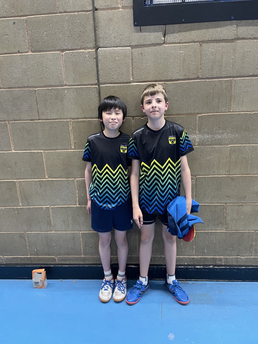 Daniel and Luke at the U13 nationals today and wearing the new Pudsey junior team tops. Both boys gaining valuable experience for the U12,tomorrow, Daniel winning two and Luke one today.