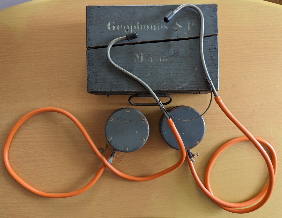 I've tried my 1918 Geophones with replacement tubes &amp; the amplification is truly remarkable. I'm hoping to bring them to my Underground Warfare 1914-18 talk at Great War Huts on 26 June so people can have a go. It's at Brook Farm Camp, nr Bury St Edmunds. greatwarhuts.org/event-details/…