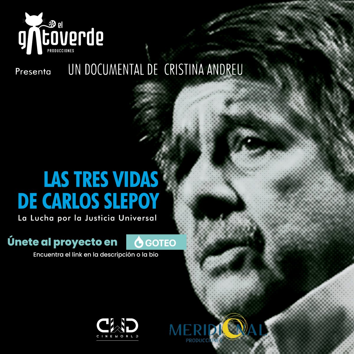 Súmate para difundir para terminar el documental de
<a href="/CristinaAndreuC/">Cristina Andreu</a> sobre #CarlosSlepoy, el pionero de la #justiciauniversal que, entre otras cosas, logró procesar a Pinochet, necesitamos completar el #crowdfunding en <a href="/goteofunding/">𝗚𝗼𝘁𝗲𝗼</a>

💥 goteo.cc/documentalslep…
¡Muchas gracias!