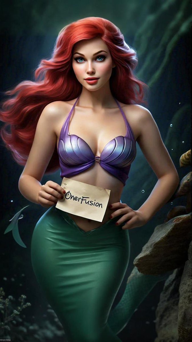 onerfusion's tweet photo. #AIart for the day - #princessariel #Fansign (#Disney movie #thelittlemermaid) #onerfusion #ai #aiartcommunity #mermaid #ariel https://t.co/autzOl9YJl