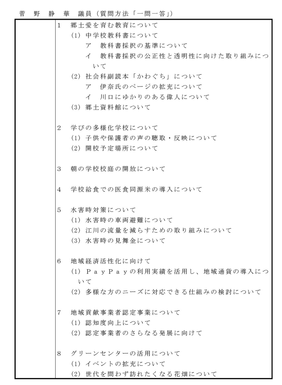 菅野 静華 川口市議会議員@参政党 on X: 菅野 静華 川口市議会議員@参政党 on X: