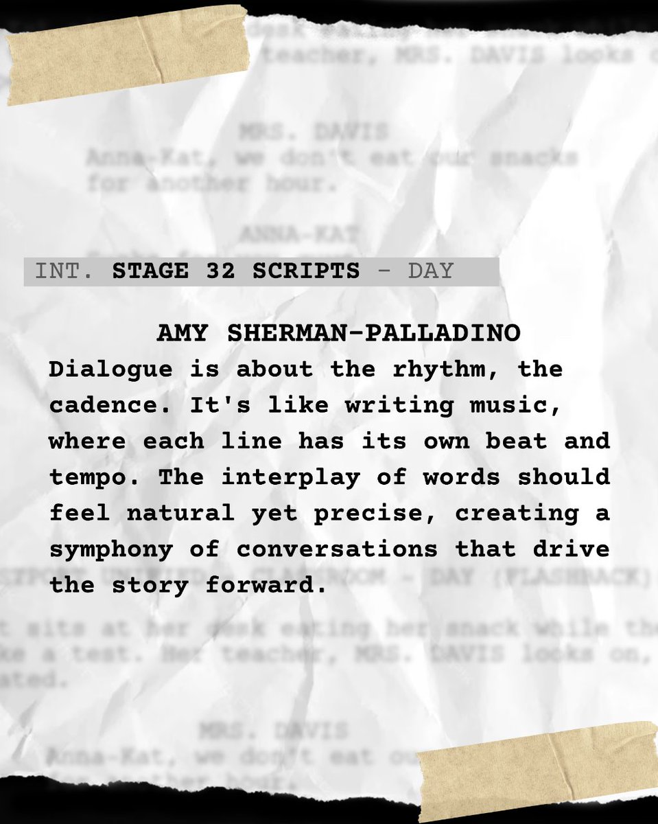 Stage32Scripts's tweet image. The Marvelous Mrs. Maisel &amp;amp; Gilmore Girls creator, Amy Sherman-Palladino, on the key to writing dialogue

What brings your dialogue to life?

#writertips #gilmoregirls #dialogue #scripts #quote