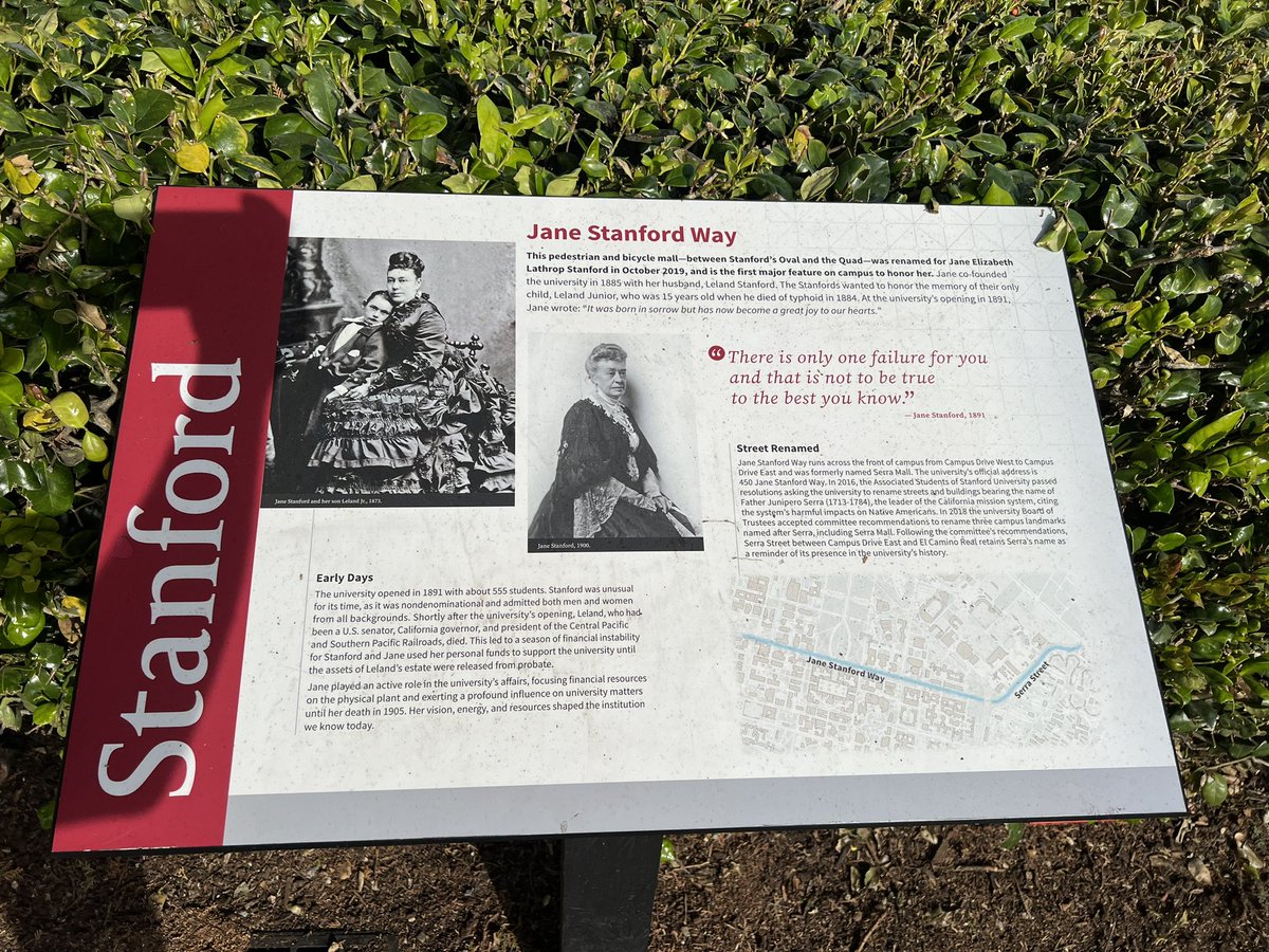 bidefde's tweet photo. Die @Stanford Uni. Überwältigende Atmosphäre und faszinierendes akademisches Leben. Nur ist beschämend, dass im frühen 19. Jhdt., als viele Chinesen nach Kalifornien auswanderten, der Gründer der Uni, Leland Stanford, diese Menschen noch als "minderwertige Rasse" bezeichnete https://t.co/djy9kd7GUt