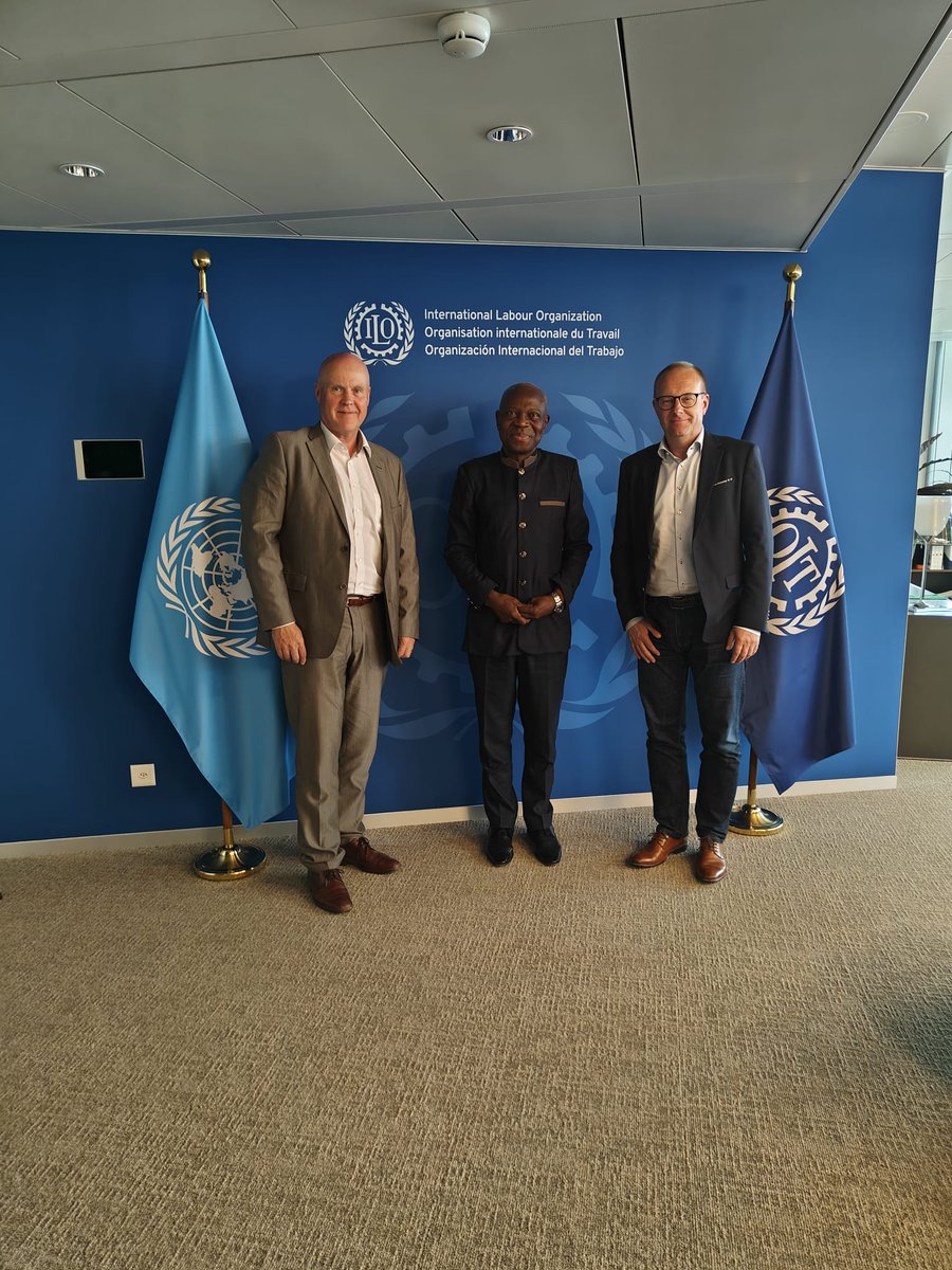 Hyvät keskustelut <a href="/ilo/">International Labour Organization</a> pääjohtajan <a href="/GilbertFHoungbo/">Gilbert F. Houngbo</a> kanssa Suomen työmarkkinatilanteesta. Yhteinen huoli kolmikantaisuuden jaILOn periaatteiden toteutumisesta Suomen työmarkkinoilla. <a href="/duunarit/">SAK</a> <a href="/STTKMikonkatu/">STTK</a> <a href="/FinUnions/">FinUnions</a>