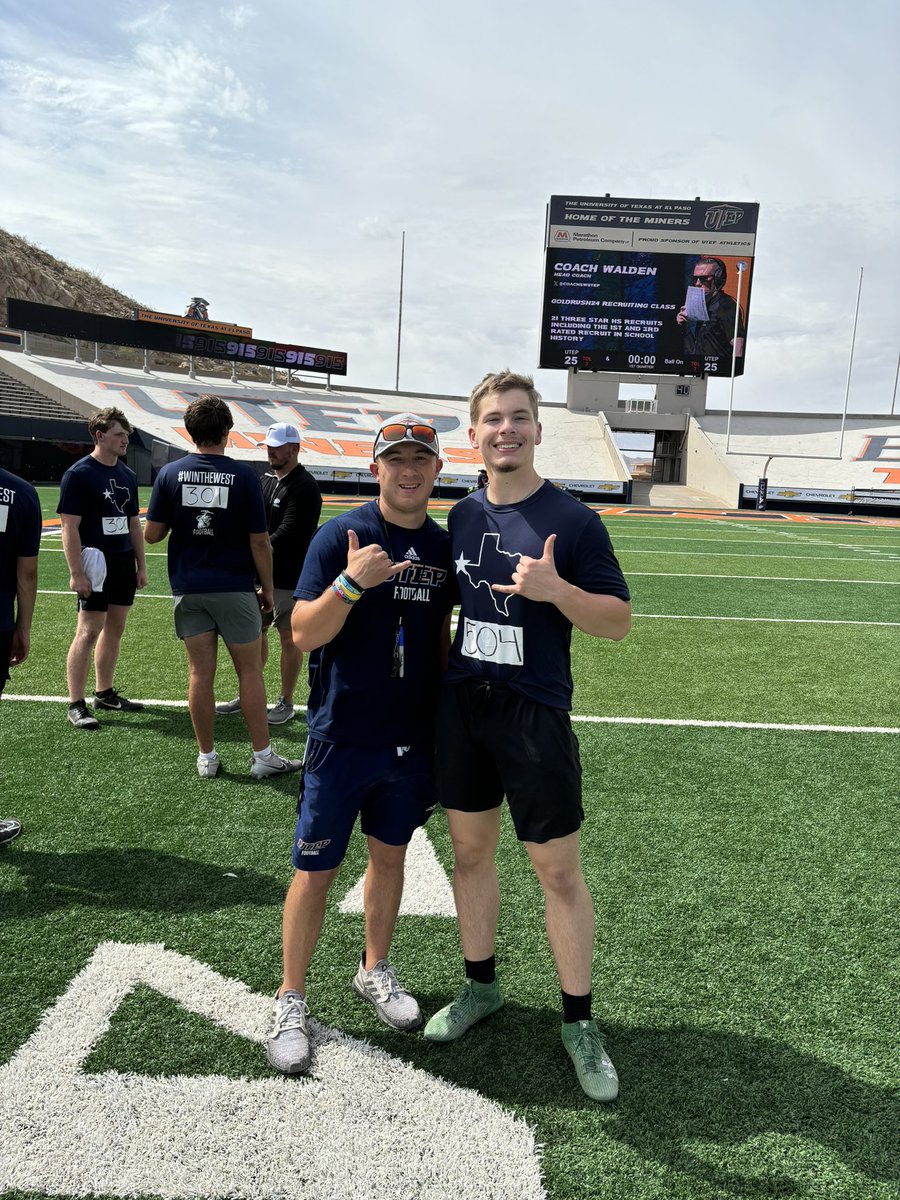 Austin tillery (@austint_58) on Twitter photo Thank you <a href="/CoachPappalardo/">Joe Pappalardo</a> for the invite to the UTEP specialists camp had an amazing experience in the sun bowl
<a href="/CoachSWUTEP/">Scotty Walden</a> <a href="/KodiCrane/">Kodi Crane</a> <a href="/CoachSimpson43/">Coach Simpson</a> Thank you <a href="/CoachPappalardo/">Joe Pappalardo</a> for the invite to the UTEP specialists camp had an amazing experience in the sun bowl
<a href="/CoachSWUTEP/">Scotty Walden</a> <a href="/KodiCrane/">Kodi Crane</a> <a href="/CoachSimpson43/">Coach Simpson</a>