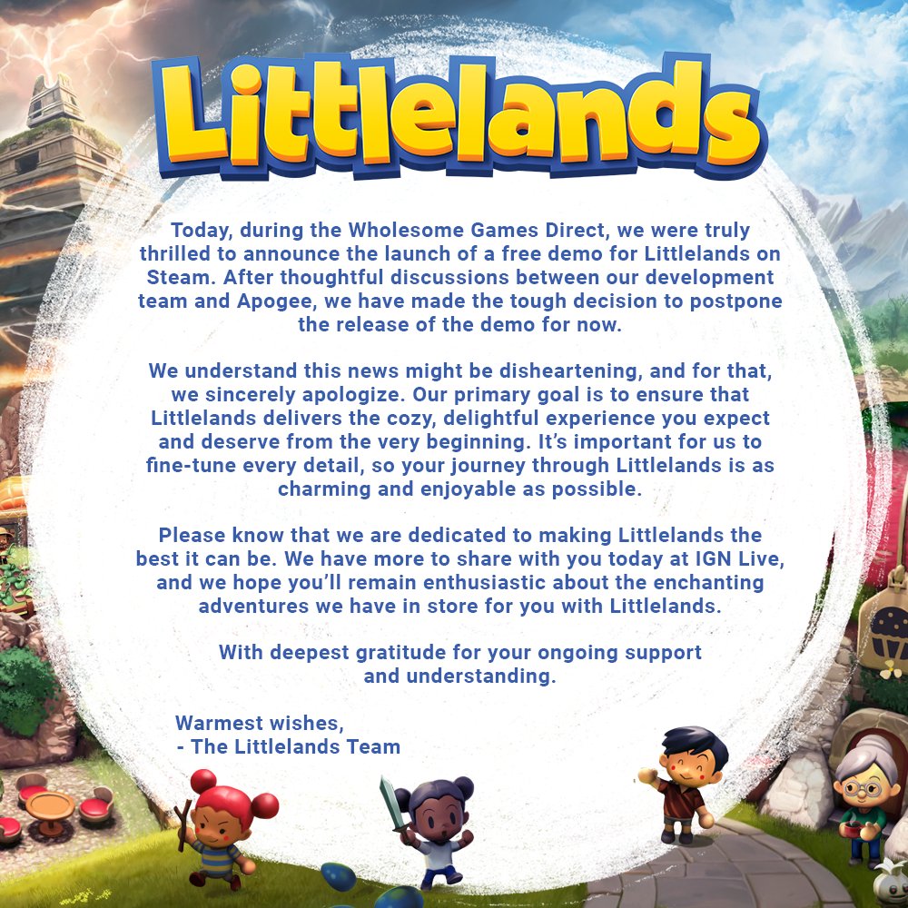 Littlelands's tweet photo. To our community: https://t.co/D9Qj57C3am