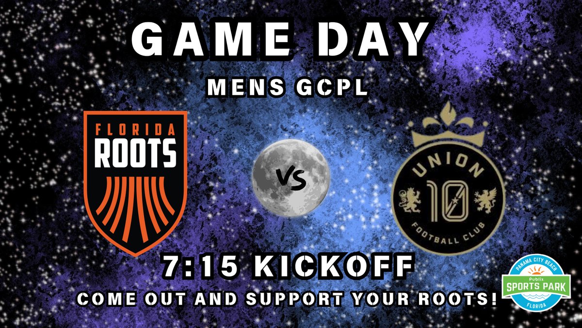 Come out to the Publix Sports Park tonight and support our Men! Go Roots! Kickoff at 7:15.