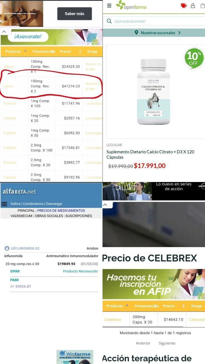 Estamos desesperados y buscamos reunir $93.757 para comprar los medicamentos que mi madre necesita tomar todos los días, ayuda! Ella sufre enormemente por los dolores causados por la enfermedad, sufre de los huesos muchisimo   Cualquier ayuda será enormemente apreciada, gracias🫶