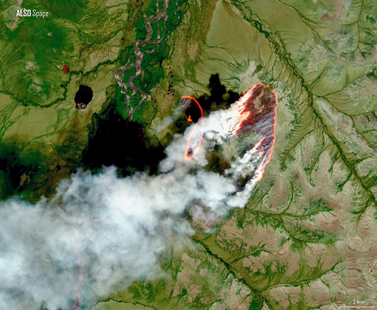 annamaria_84's tweet photo. #ArcticFires 

The 🔥 #wildfire season has started in the #Arctic 

⬇️Small outbreaks in #Siberia (Lat: 68.85997, Lng: 131.74307) are visible in the image acquired today, 8 June, by #Copernicus #Sentinel2 🇪🇺🛰️ https://t.co/5ARycVGjwC