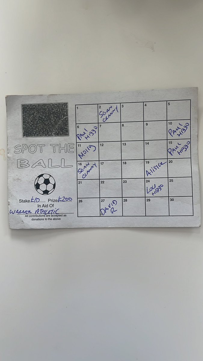 Raising funds for our team ! First up a spot the ball £10 a go winner gets £200 the team receives £100!

Anyone interested dm ! 

Thanks for support ⚽️⚽️