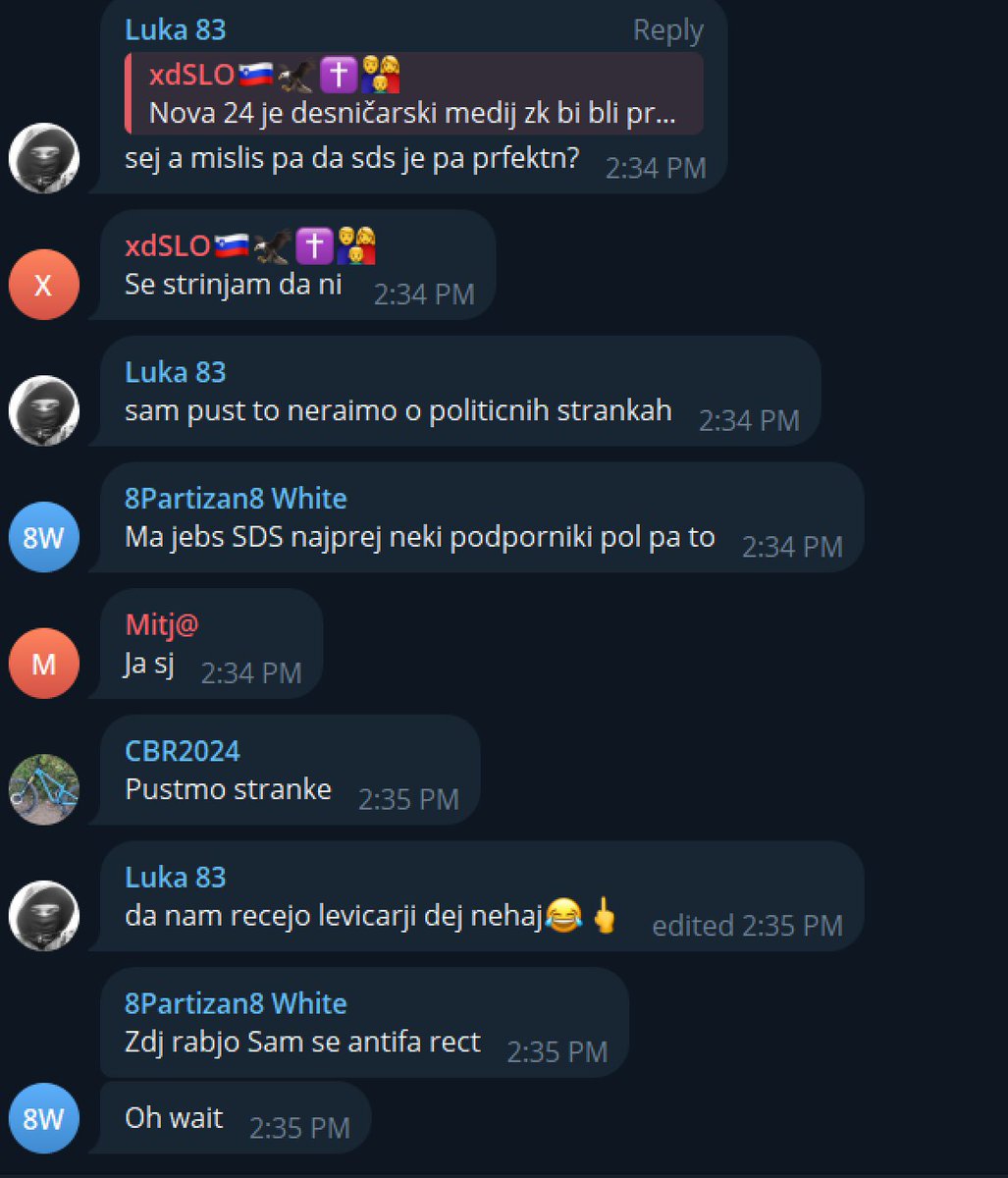 Tole je pa res ena boljših dogodivšin te dni:
1. SDS in SOS si malo pohofirata (Grims in ona SDS influenserka).
2. SOS zamaskiran skandira po LJ in ne izgeda prav prijazno.
3. SDS poskuša to prevaliti - kot akcijo levice.
4. SOS se čudijo, zakaj jih zdaj naenkrat SDS ne mara več.