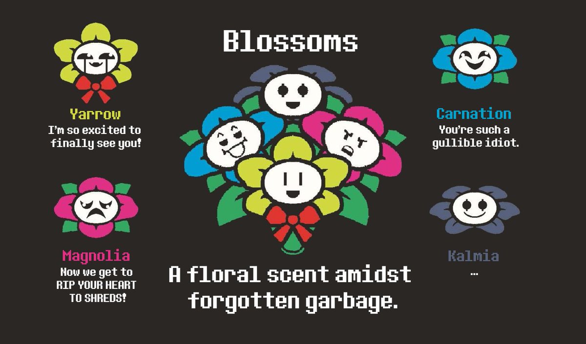 wdmakers's tweet photo. Hello, Blossoms!
Let's talk a little bit about them. [🧵]

#deltarune #deltaruneWM https://t.co/9JqWwOL4Hj